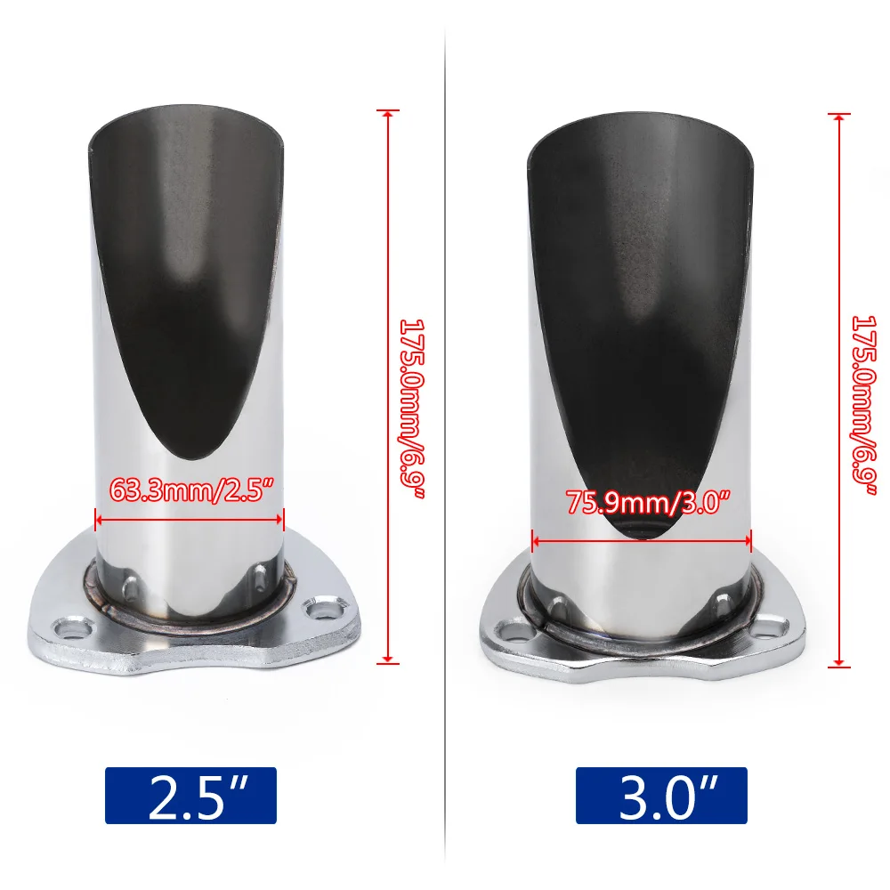 Sistema de escape de acero inoxidable eléctrico de 2,5 \