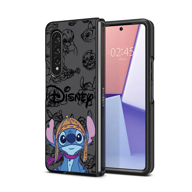 Back Coque for Samsung Galaxy Z Fold3 Z Fold5 ZFold6 5G Z Fold4 ZFold4 Black Stitch The Baby Disney Shockproof Cases Cover