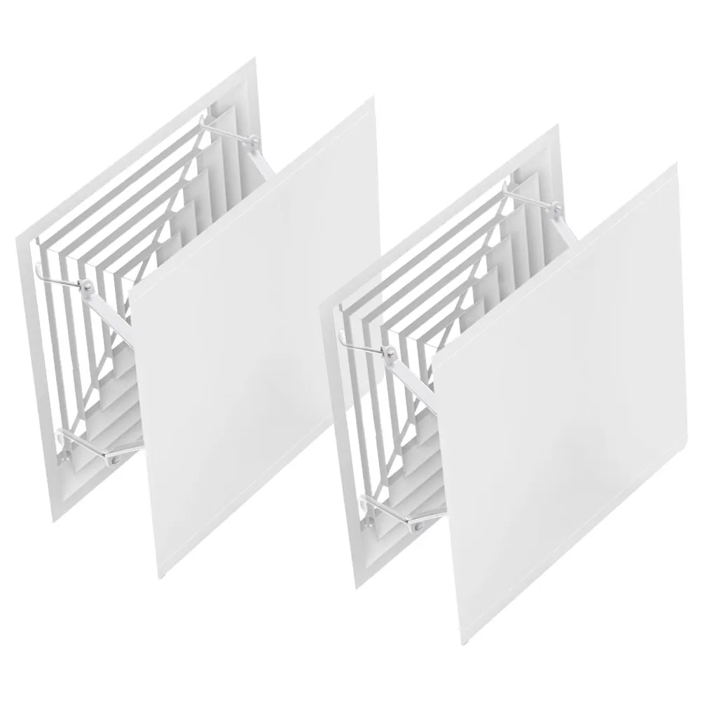 2Pcs Air Conditioner Deflector Square Vent Shield Hook Design Prevent Direct Blowing Easy Installation Ceiling Central Air Flow