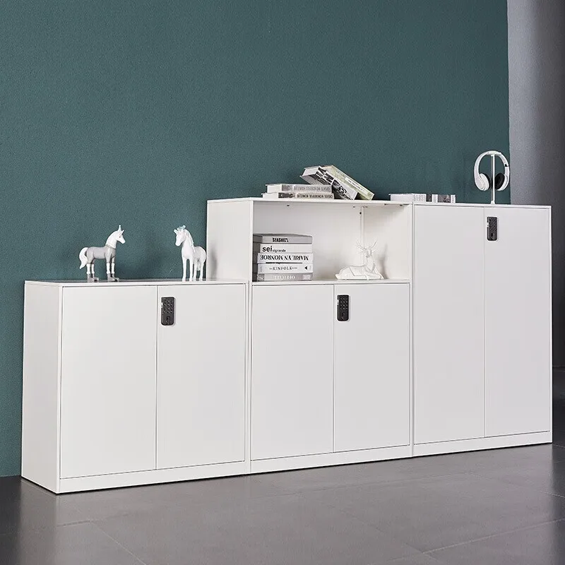 تفكيك وتجميع خزانة ملفات كلمة المرور، خزانة منخفضة، خزانة حديدية، قسم مكتب، خزانة جانبية على الحائط، أسود #1