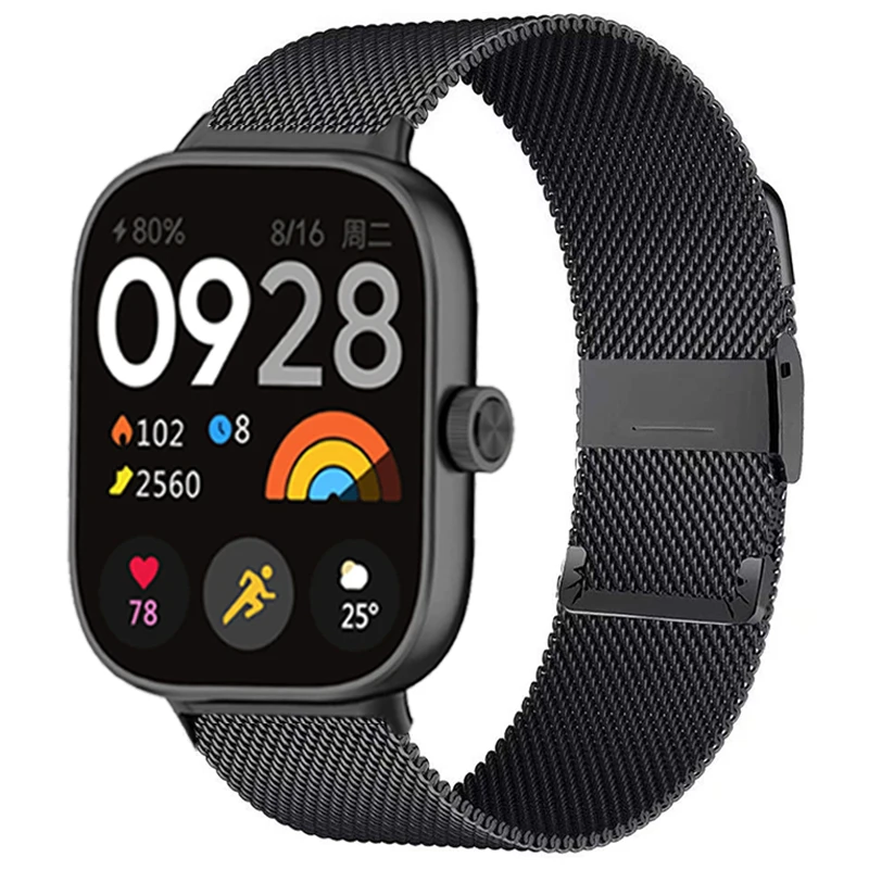 Für redmi uhr 4 metallband magnets ch laufe schnalle armband für redmi uhr 4 smartwatch band correa armband mode armband