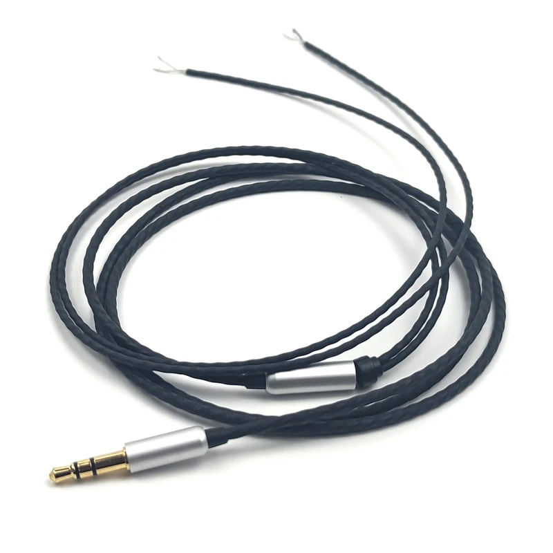3-полюсный разъем для наушников 3,5 мм, запасной аудиокабель для наушников «сделай сам» с серебряной пластиной, провод OFC, шнур AA0229