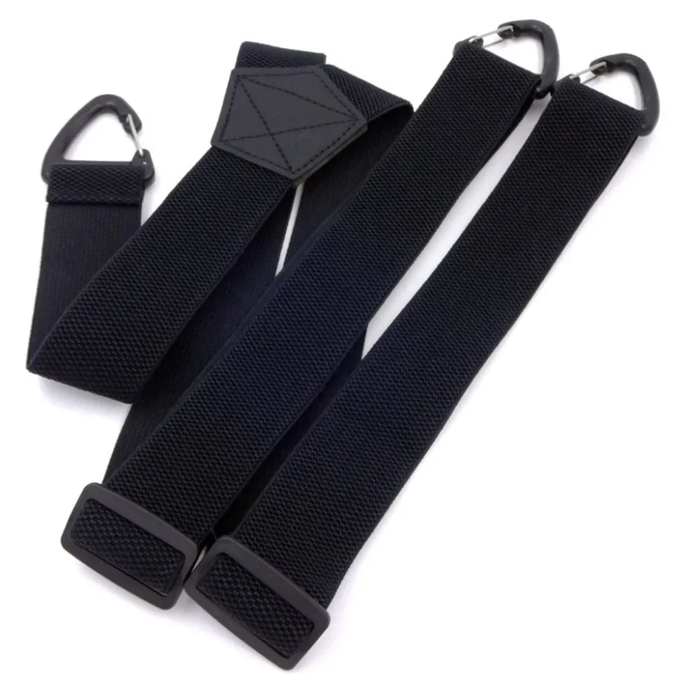 Unisex Sport Elastische Hosenträger mit 3 Clips 4cm Breit Verstellbare Plastik-Dreieckschnalle Rutschfester Strumpfhalter – Detail 20