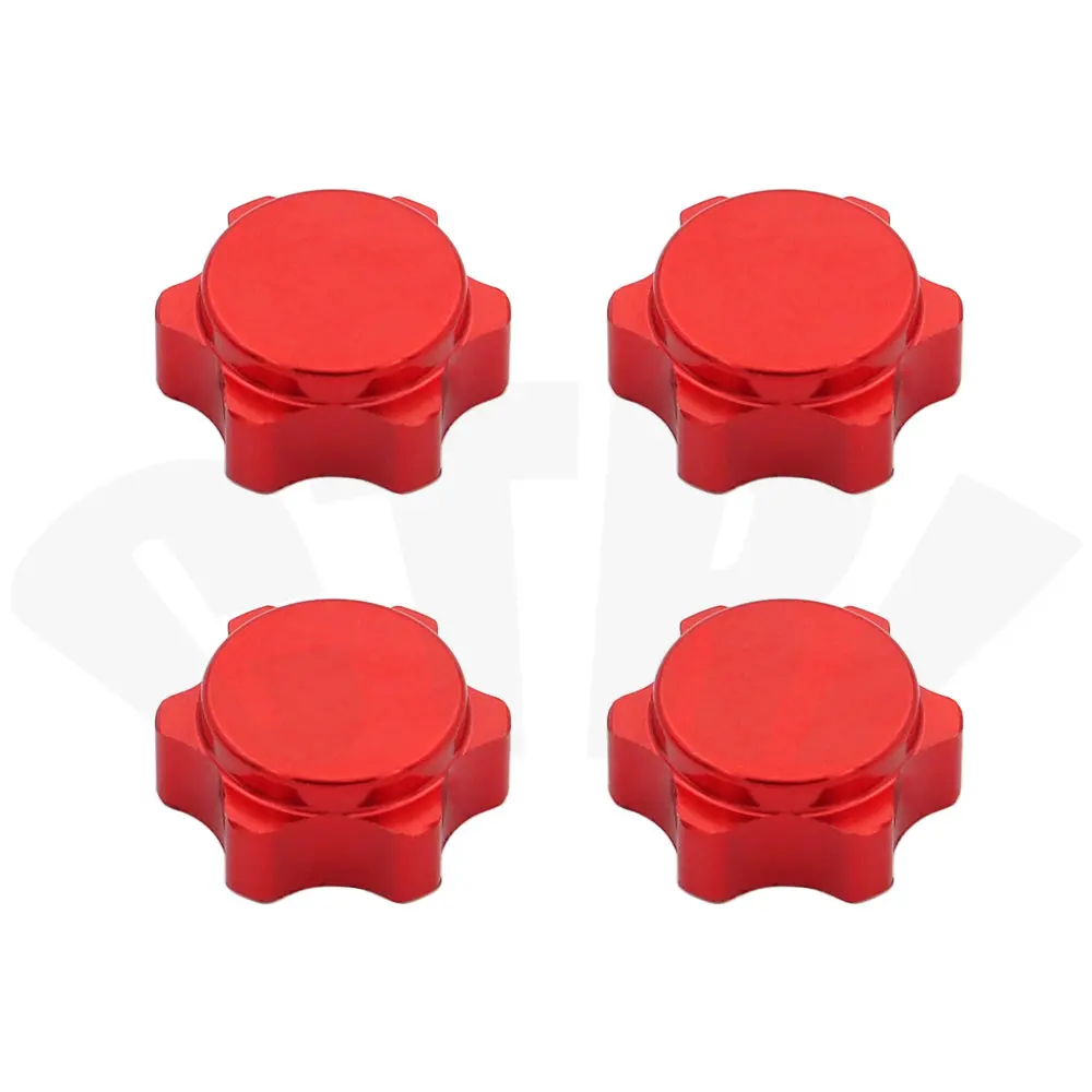 Adaptateur hexagonal de moyeu de roue en aluminium, couvercle anti-poussière fin, 17mm, voiture de loisir 1/8 RC, camion HSP Axial Gardens I Traxxas HimPain, 4 pièces