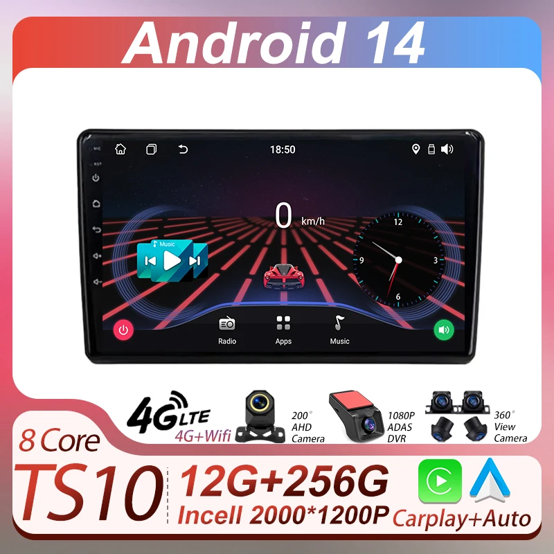 

2 Din Car Radio Multimedia Video Player For Hyundai Azera Grandeur TG 2005 - 2011 Carplay Android Auto Touch Screen 5G Wifi RDS