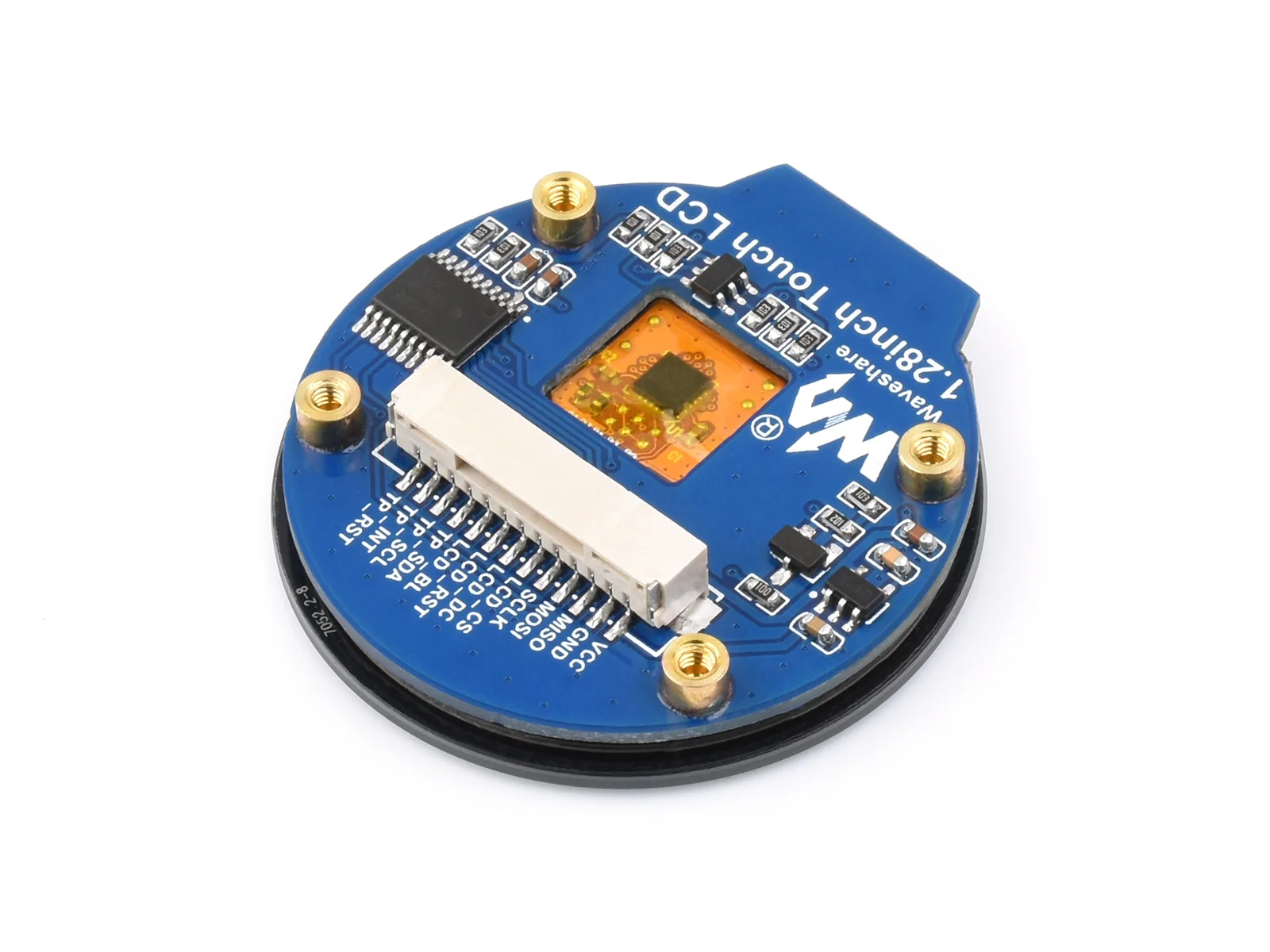 Waveshare 1.28inch Round LCD Display Module With Touch Panel, 240×240 Resolution, IPS, SPI And I2C Communication