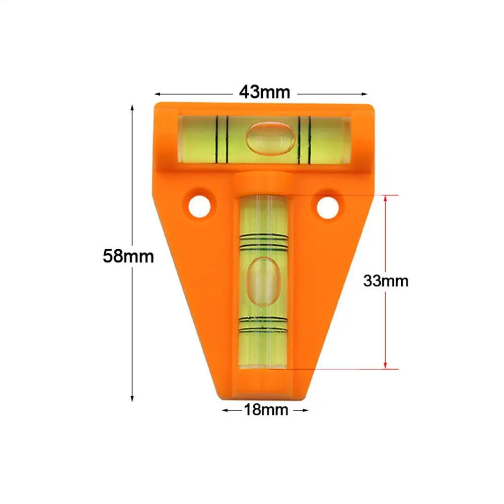 New 1pcs Mini T-Type Spirit Level Plastic Measuring Vertical and Horizontal Adjuster Trailer Motorhome Boat Accessories Parts view 6