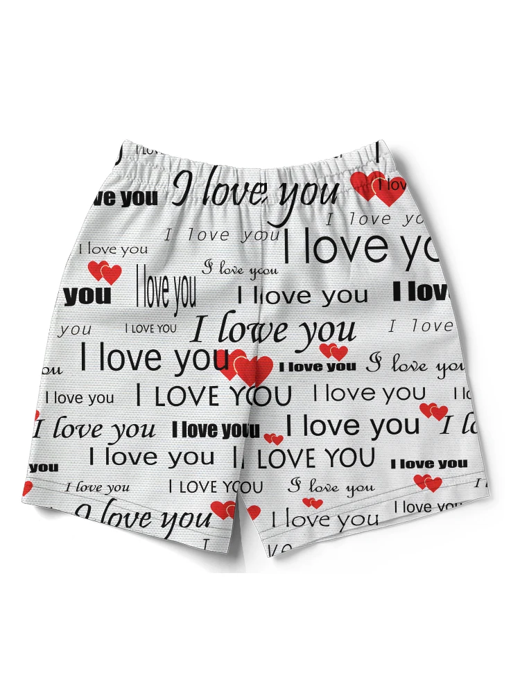 Hot-selling European and American men's English letters 3D digital printing quick-drying beach pants versatile popular shorts