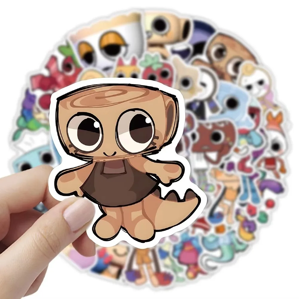 54 قطعة لعبة Dandy World الكتابة على الجدران ملصقات الرسوم المتحركة شخصية الديكور جراب هاتف الكمبيوتر المحمول خوذة لوح التزلج الدراجة