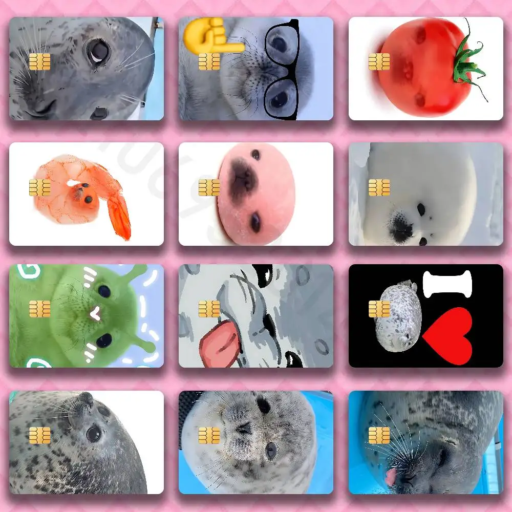 

Seal Sea Cute Credit Card HD Stickers Game Card Decal Card Matte Film Skin Small Chip Waterproof Sticker