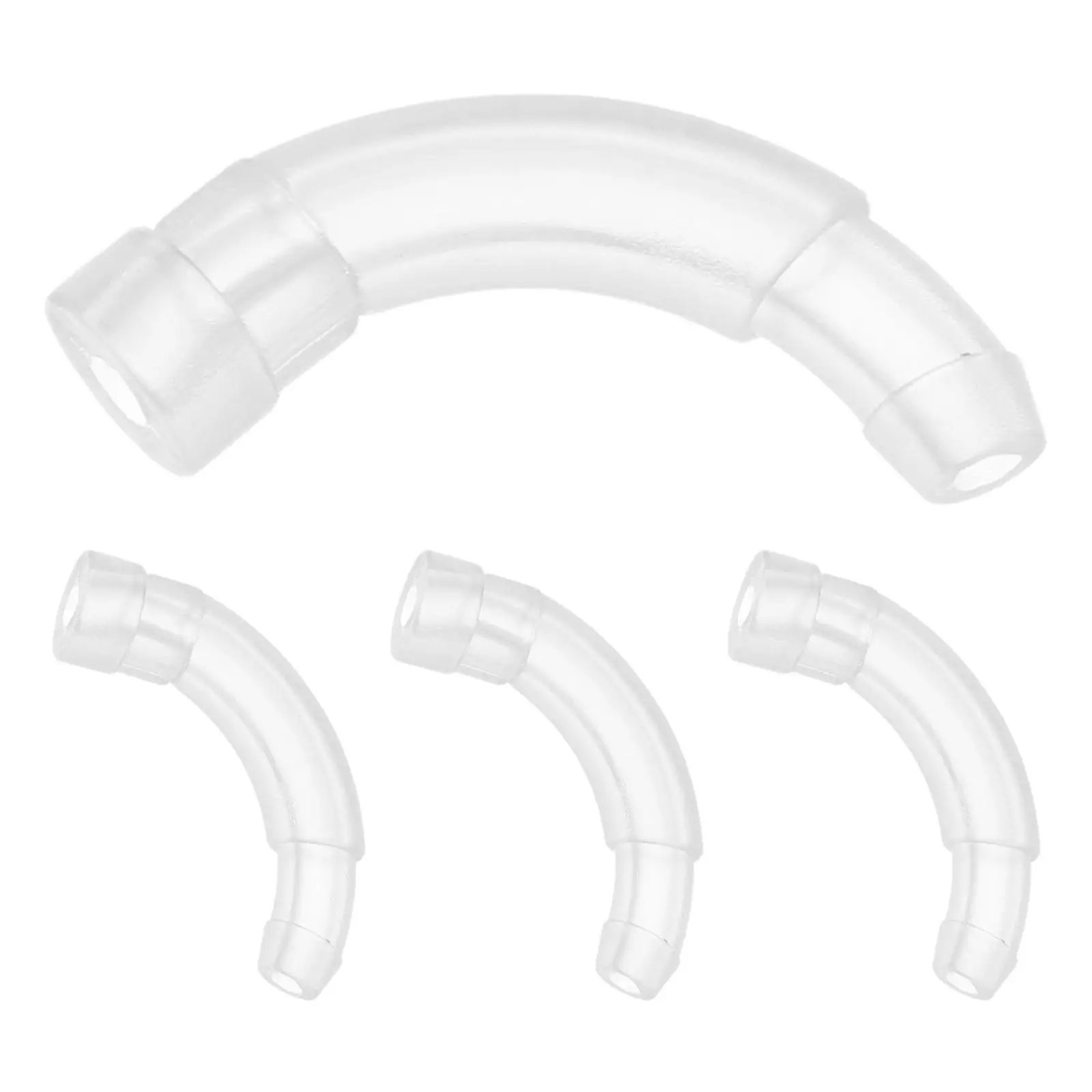 4Pcs Hearing Aid Accessories Bte Earmold Earhook Joint Replacement Parts DIY Quick Fit Tubing Connector Hard Earmold