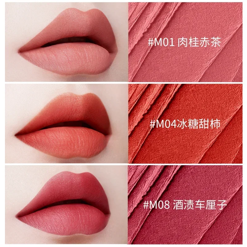 Akf brilho labial feminino maquiagem fosco veludo fazer batom claro à prova dwaterproof água longa duração vermelho lábio matiz lábio esmalte cosméticos beleza rara