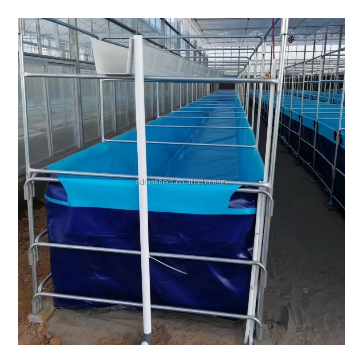 AIROW New Foldable PVC Farm Tanks for Fish Breeding Mobile and Collapsible Aquaponics Design for Aquaculture Fish Farming