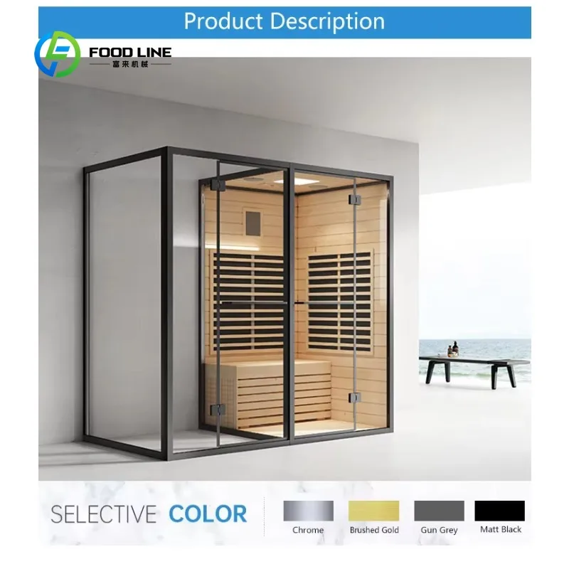 Customized Luxury Indoor 2 Person Sauna Room Cast Customized Wet Steam Showroom Infrared Sauna Dropshipping Sauna