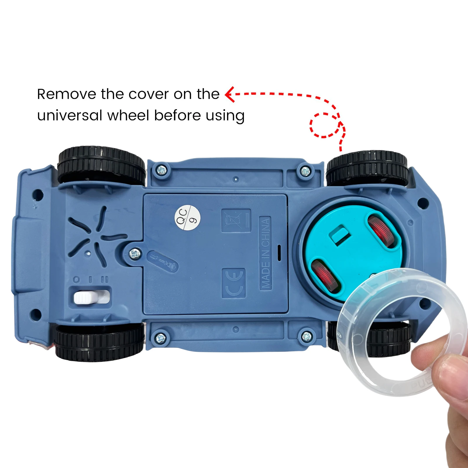 Children's Electric Toy Simulation Police Car with Transparent Gear Mechanism Colorful Sound & Light Perfect Gift for Babies