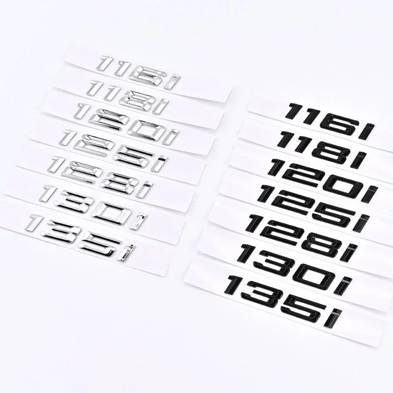 Logotipo negro ABS 3d 114i 116i 118i 125i 130i 135i 140i 120i, emblema de letras, pegatina, insignia para maletero de coche, acc
