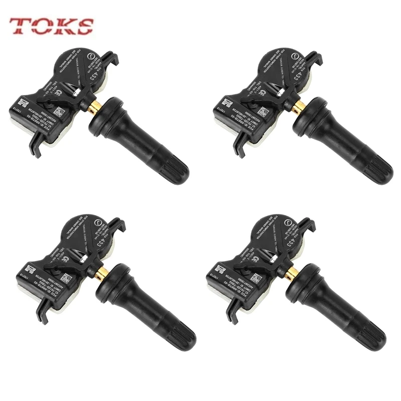 4PCS TPMS SENSOR FOR 2017-2024 DODGE DURANGO TIRE PRESSURE SENSOR 433MHz WHEEL AIR PRESSURE 68313387AB 68252493AA 68252493AB