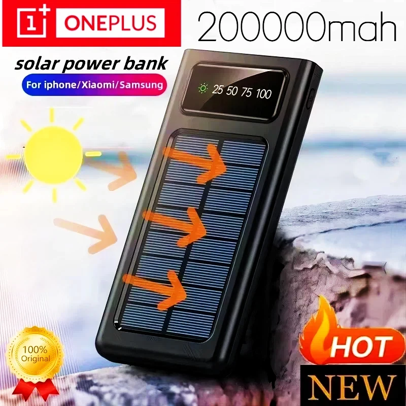 

500000 мАч Solar Power Bank Ultra Capacity USB 4 в 1 Супер быстрая зарядка USB-костюм для iPhone Samsung Xiaomi Huawei Outdoor Power