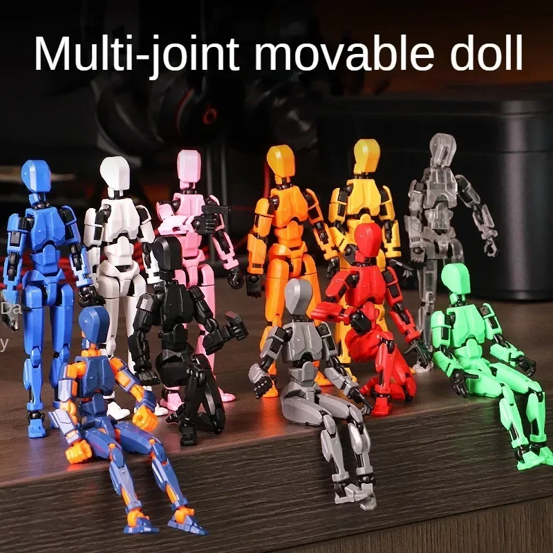 13 Joint Movable Robot Toy, Third-generation Simulation Doll, DIY Stress Relief Building Block, Figurine Toy, Children's Gift