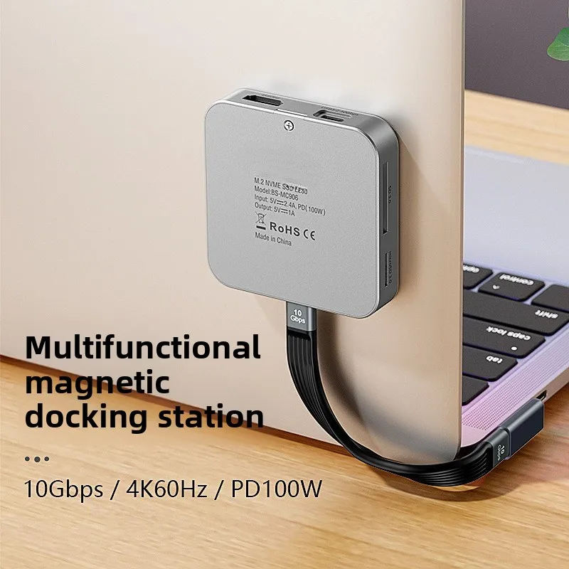M.2 NVME SSD case 2230 magnetic expansion hdmi fast charging usb3.2 notebook splitter expander