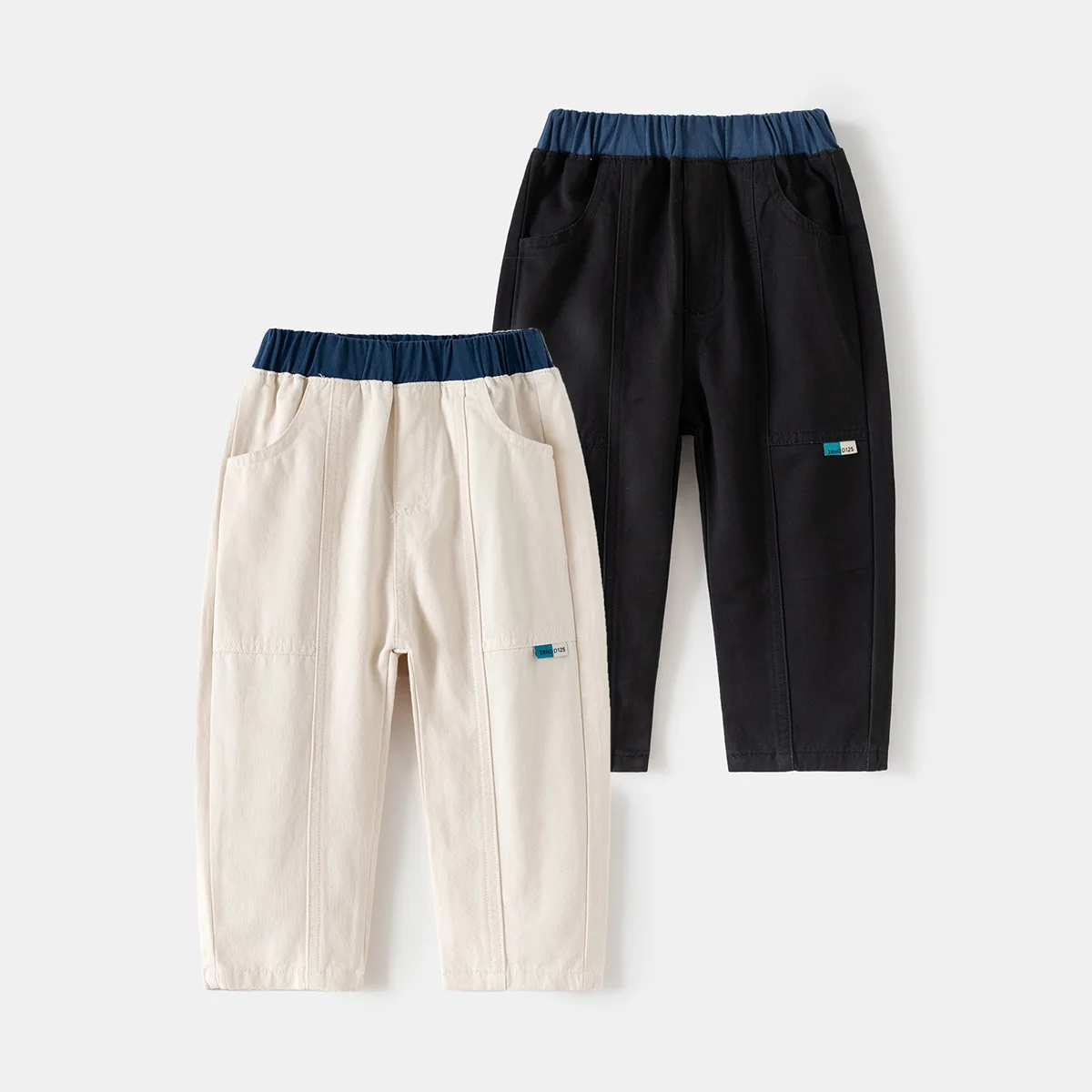 

Детские брюки UNITIM для мальчиков, простые повседневные штаны-шаровары с мультяшной вышивкой для новорожденных, весна 2026, в стиле пэчворк