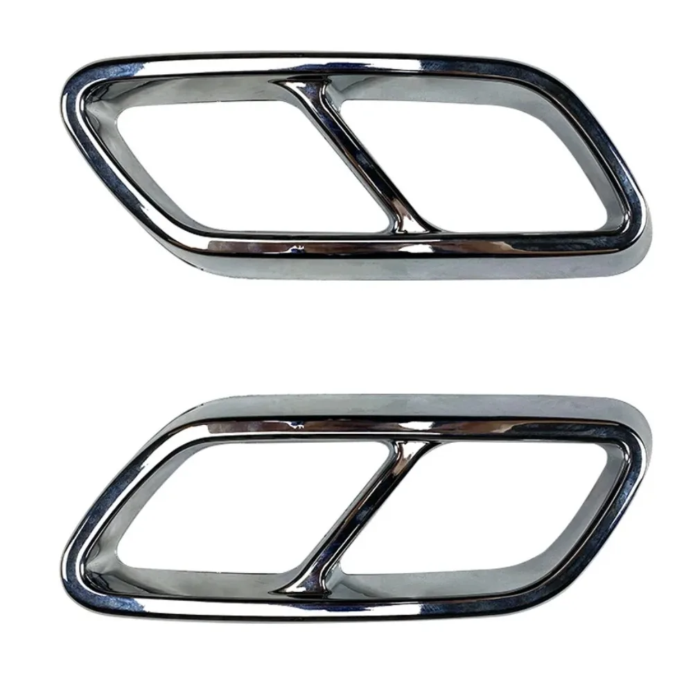 New Rear Exhaust Muffler Tail Pipe Cover Trim For Mercedes Benz C Class W206 C200 C260 C300 AMG Line 2022+ Tail Bumper Styling view 5