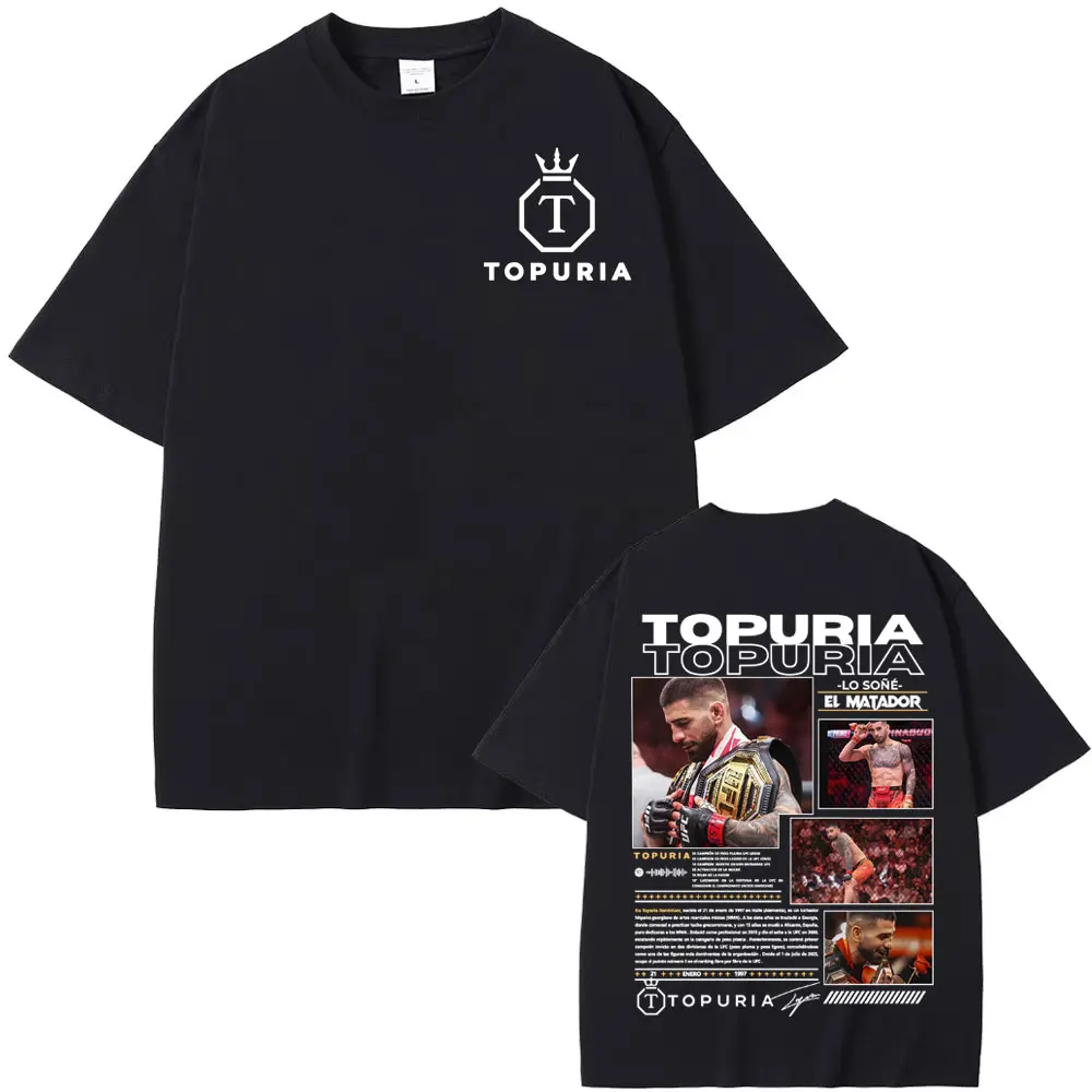 Ilia Topuria Lo Sone El Matador camisetas gráficas para hombres moda Vintage Camiseta de manga corta Unisex Casual Camiseta de algodón suelta