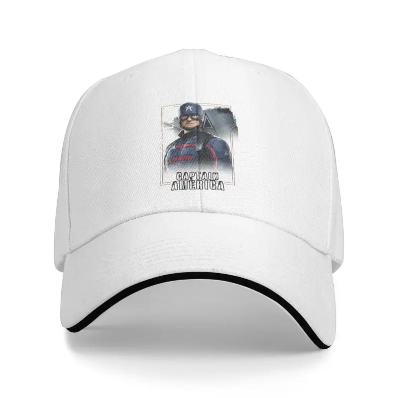 Custom Unisex Captain America Hero Baseball Cap Adult Adjustable Dad Hat Men Women Hip Hop