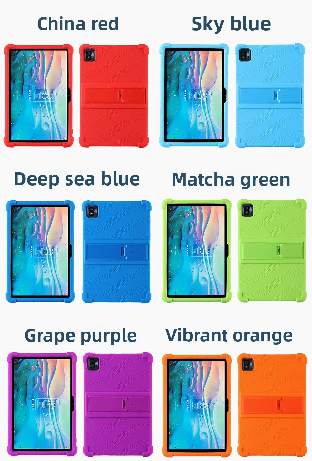 Stoßfeste TPU-Hülle für TCL Tab 10S 9081X 10.1, Robuster Stoßfänger mit Ständer, Mehrere Farben – Detail 10