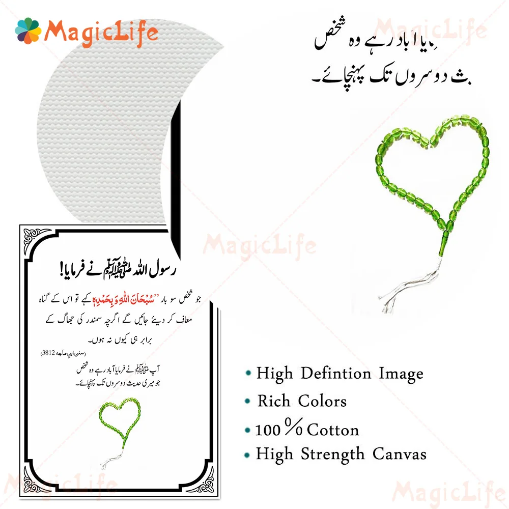 Religion Posters The Quran Quotes Islam Words Wall Pictures For Living Room Poster Wall Art Canvas Painting Unframed