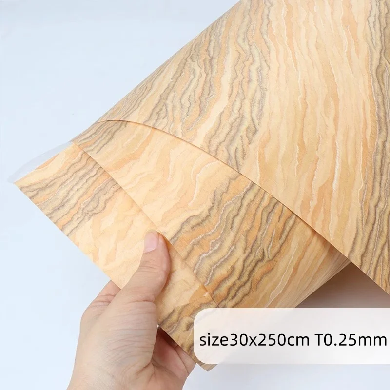 Stone Patterned Wood Veneer Desktop Guitar Decoration Veneer size30x250cm T0.25mm