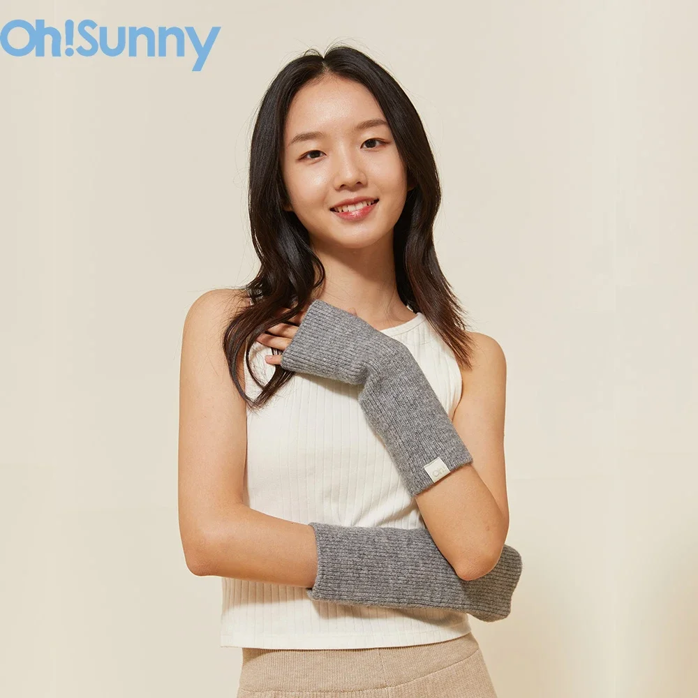 OhSunny New Warmer Winter Women Mittens Stylish Hand Glove Girl Wrist Arm Crochet Knitting Warm Fingerless Gloves Warmers