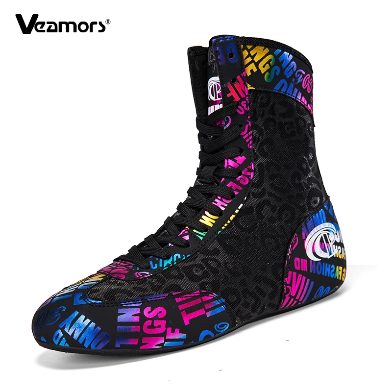 

High-top boxing shoes women men martial arts free combat lightweight boxing shoes gym training shoes training-specific sneakers