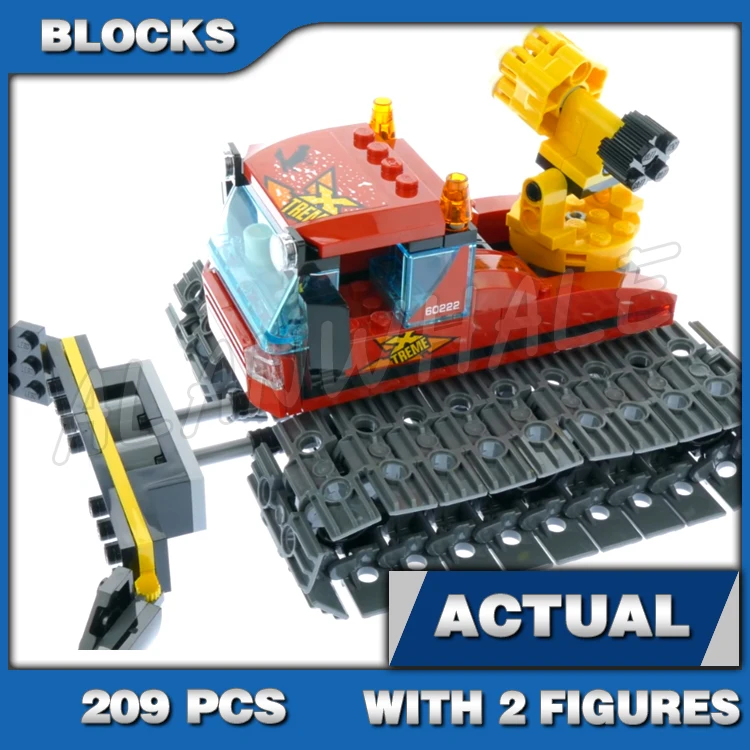 

209pcs City Winter Snow Groomer Sturdy Tracks Large Plow Blade Ice Cannon 11222 Building Blocks Toys Compatible With Model