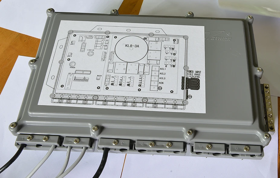KL8-3A electrical box layout and wiring diagram, high-precision quality control system accessories