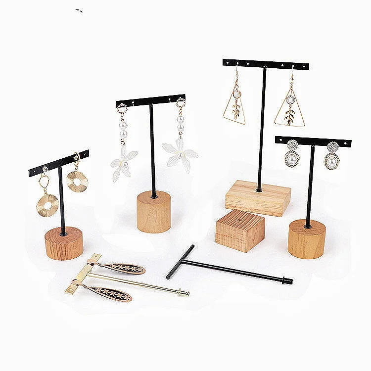 

3-Piece Fashion T-Bar Jewelry Display Rack Stand Holder Earrings Hanging Organizer Jewelry Set