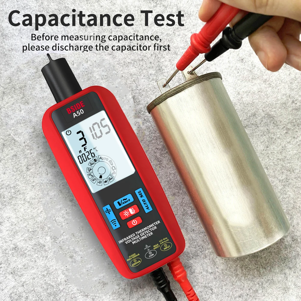 

2in1 Handheld Multimeter Electrical Test Pen 6000 Counts Leakage Tester Current VFC NCV Live Wire Ohm Diode Voltage Test Meter