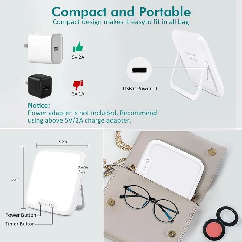 حزين مصباح العلاج بالضوء المحمولة صندوق العلاج بالضوء مقلد شروق الشمس وغروب الشمس مصباح الطاقة الاتحاد الأوروبي التوصيل #3