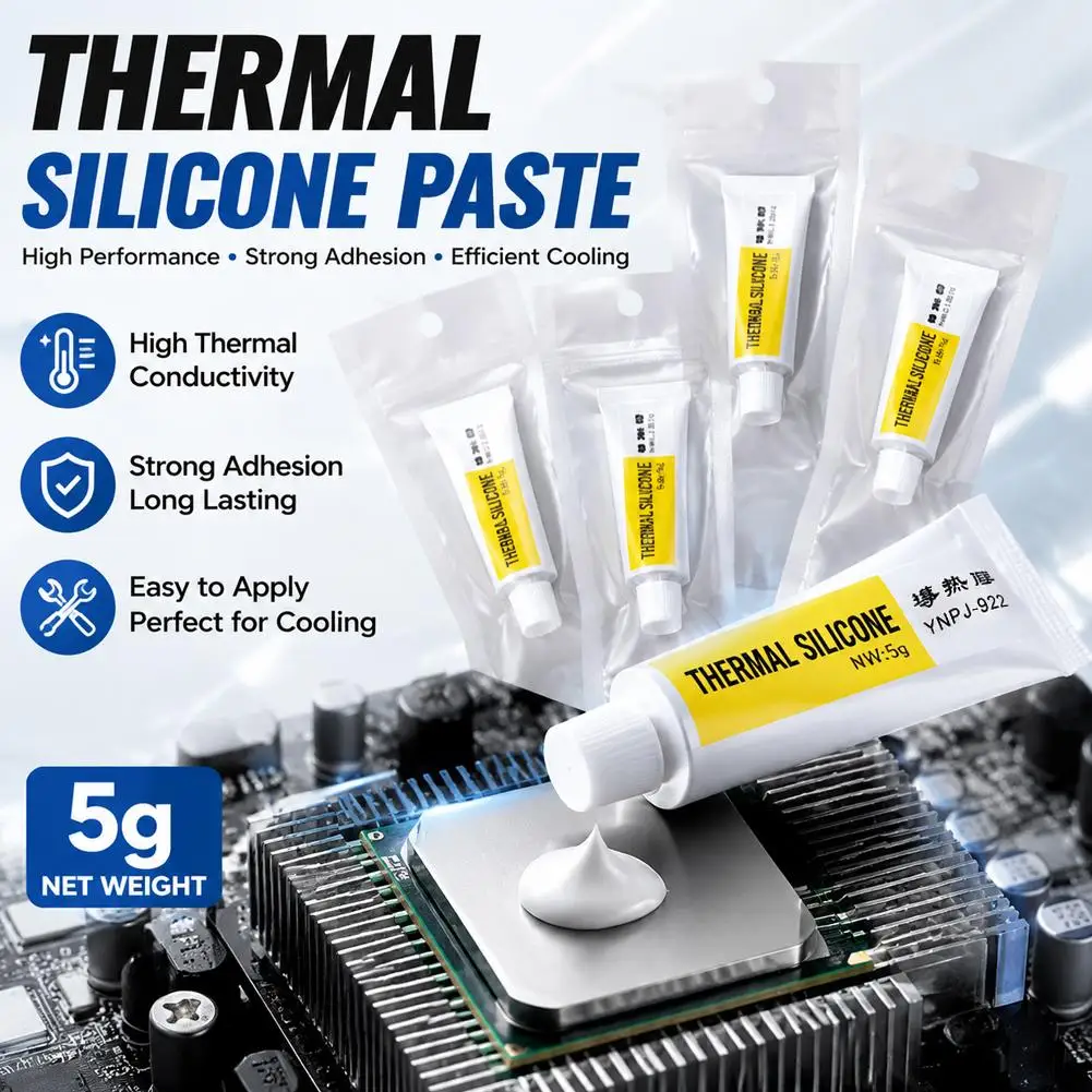 5g Thermal Conductive Glue Strong Adhesive Silicone Paste Heatsink Plaster For PC CPU GPU Chip LED Cooler Radiator Cooling