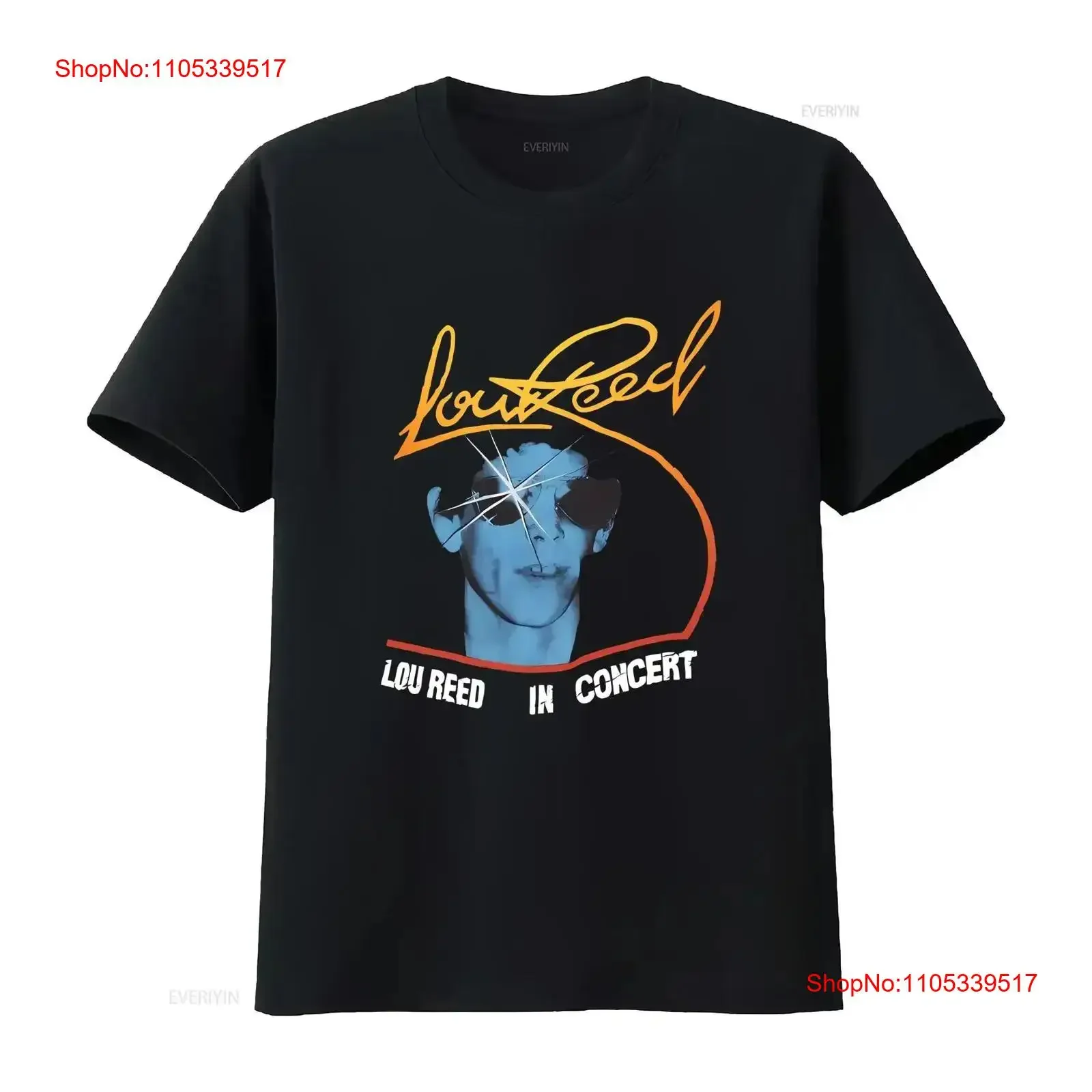Vintage Lou Reed In Concert T Shirt Classic Black Size S 234XL CC1089 Washed Casual Slightly Stylish homme Soft vintage Washed