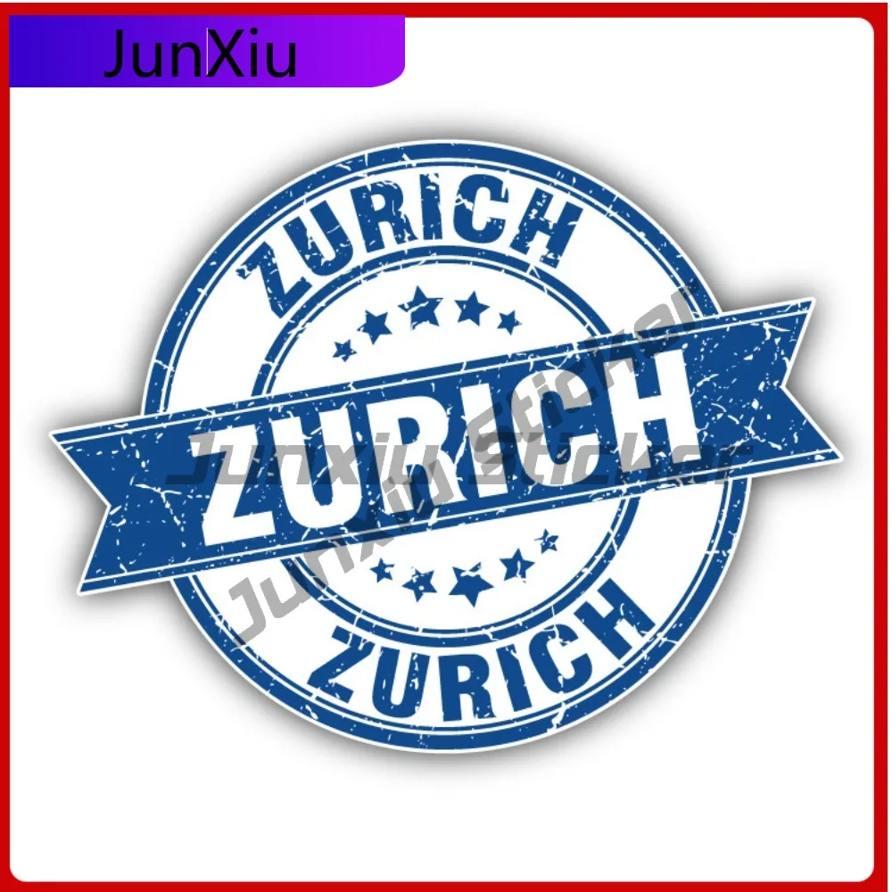 

Zurich Travel Creative Sticker Stamp Car Decal Bumper Stickers Anime Style Car Use For Rear Window Auto Styling Accessory Wat
