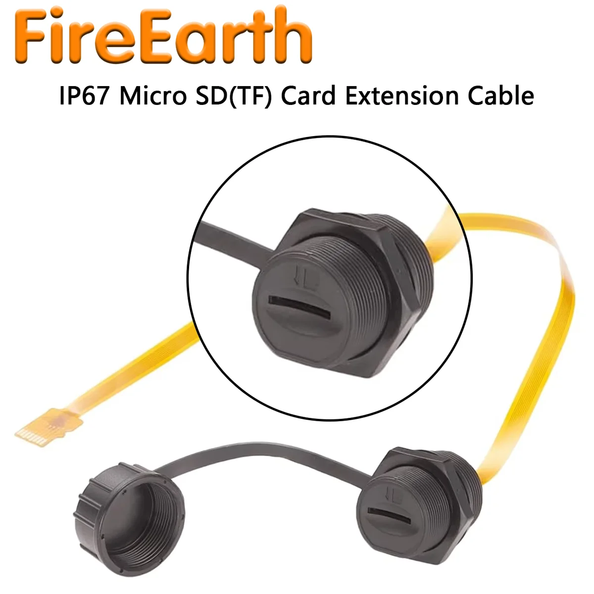 IP67 Micro SD Card Extension Cable Panel Mount TF Card Flex Extender FPC Adapter 20cm