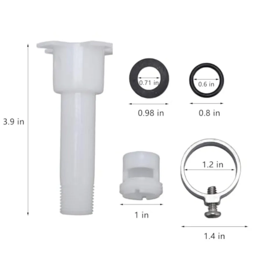 Tub Spout Adapter Four-in-One Universal Bathtub Faucet Spout Diverter Repair Kit Copper Pipe Extension 1/2'' and 3/4'' IPS with