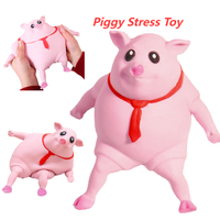 Pink Piggy Stress Toy Rebound Cartoon Toy Pig Creative Sensory Toy Funny Squeeze Soft Pig Toy Birthday Gift for Kids