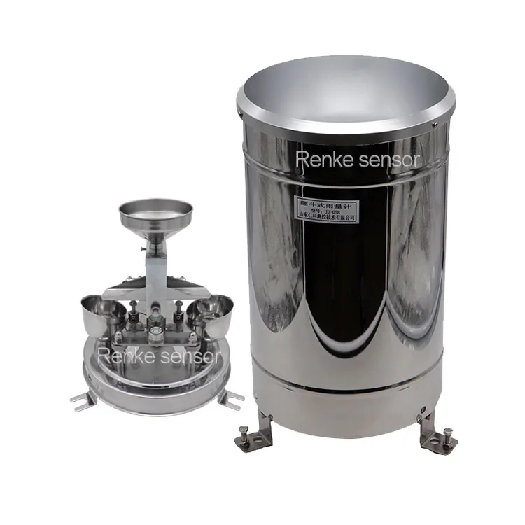 Pluviometro con benna ribaltabile in acciaio inossidabile con uscita a impulsi o RS485 per il monitoraggio dell'ambiente