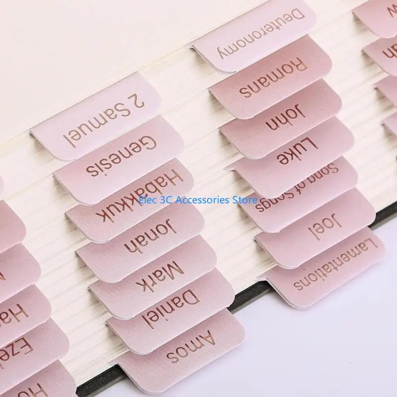 Y51A 6 Sheets Bible Index Tabs Decorative Bible Tabs Bible Study Supplies for Women