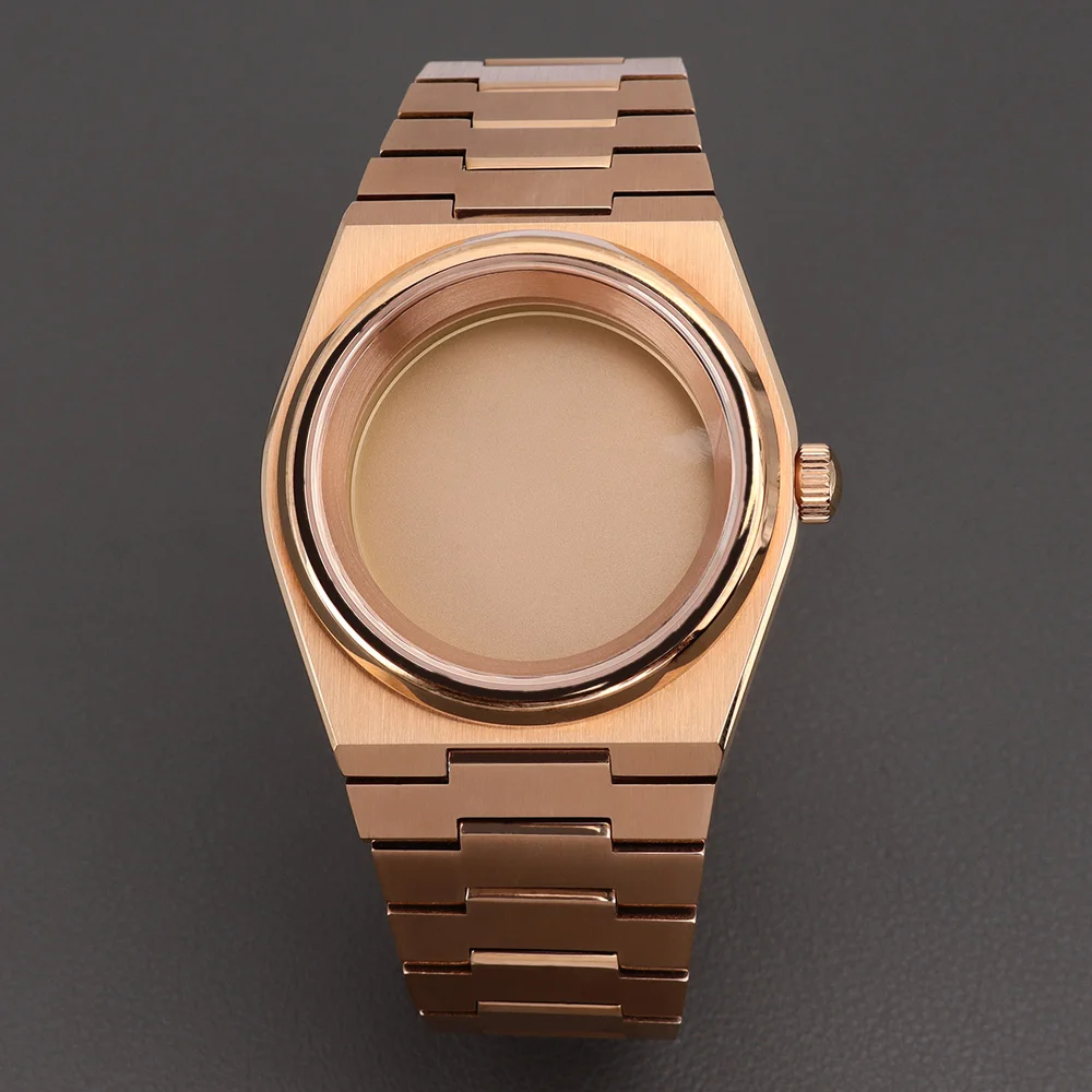 40mm Silver/Gold/Rose Gold Watch Case Bracelet Sapphire for Mod PRX Super Player Fit NH35 NH36 NH38 NH34 NH72 Movement 29mm Dial
