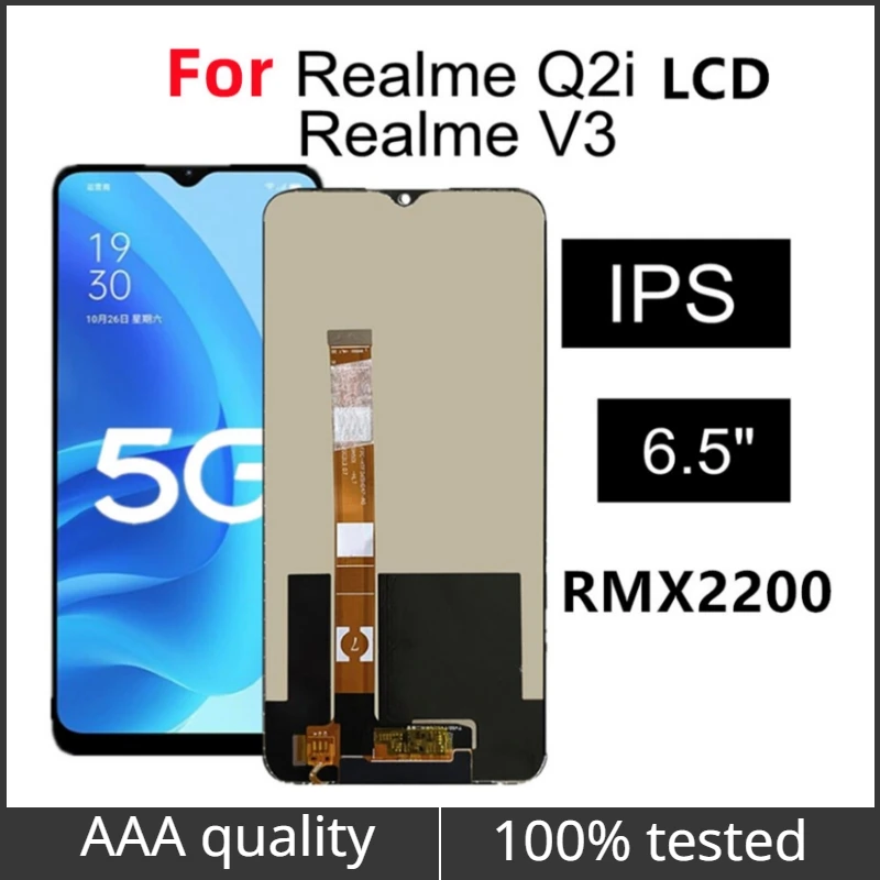 

6.50" For Realme V3 /Q2i 5G RMX2200 LCD Display Touch Screen Digitizer Assembly Replacement