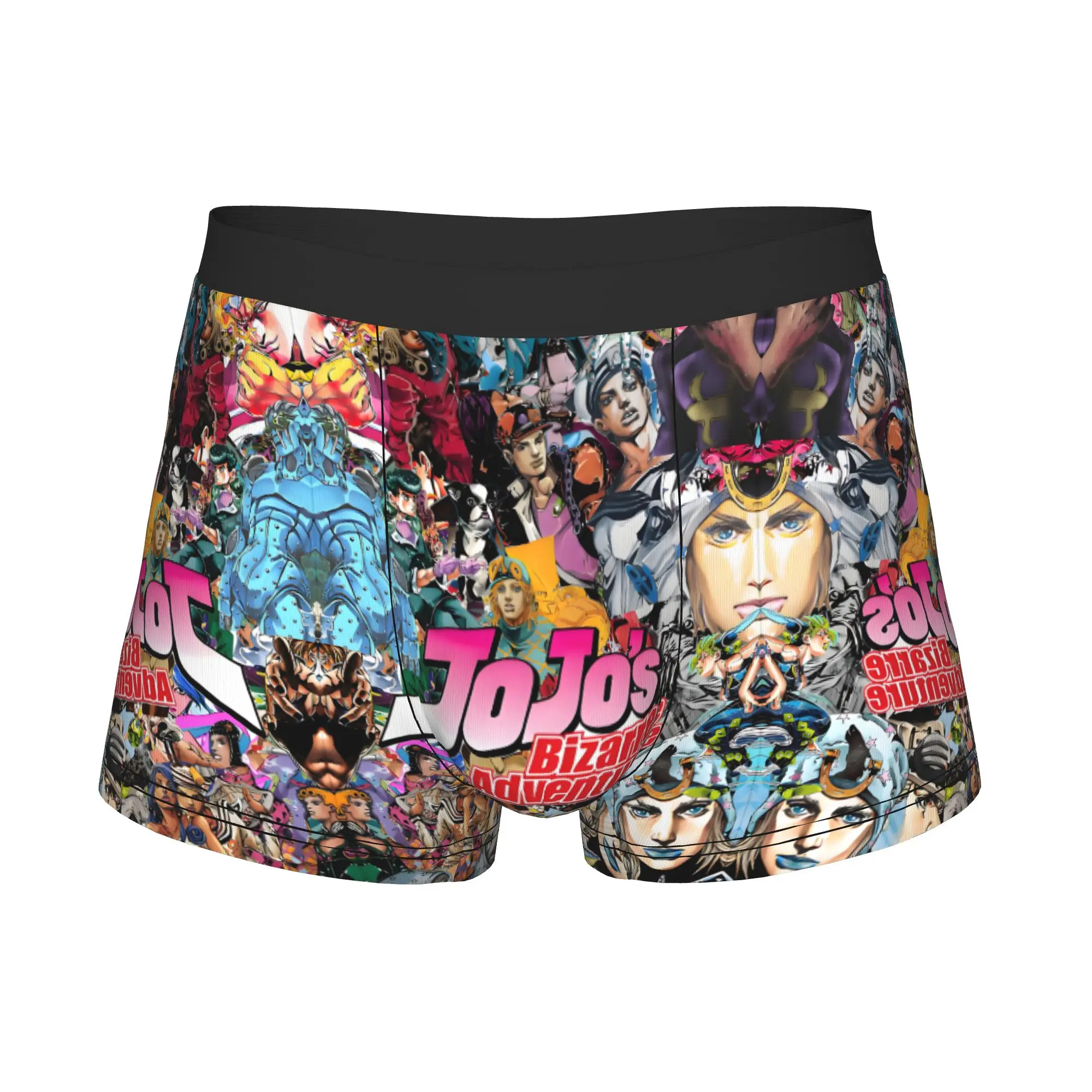 Male Cool JoJos Bizarre Adventure-upscaled-2x Underwear Comic Japanese Boxer Briefs Stretch Shorts Panties Underpants