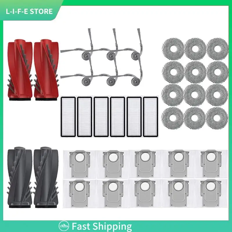 

For Roborock Qrevo Curv Robot Vacuum Cleaner Accessories Main Side Brush Hepa Filter Mop Cloth Dust Bag-AA98